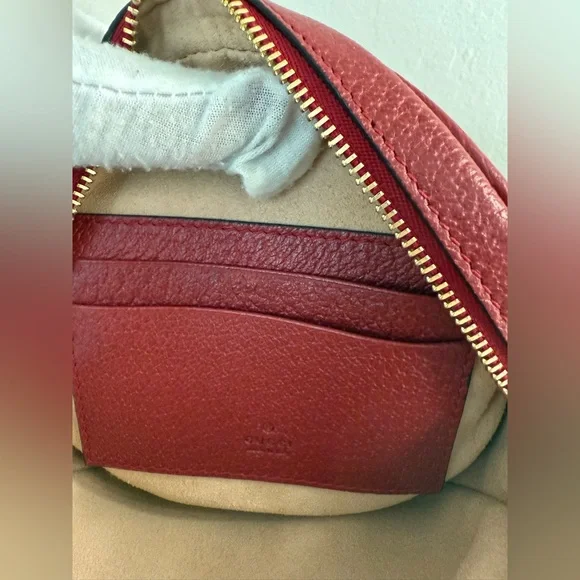 GUCCI GG Supreme Monogram Flora Mini Ophidia Round Backpack Red - Picture 7 of 9